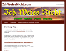 Tablet Screenshot of ichweissnicht.com